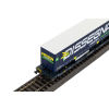 Wagon towarowy podwójna platforma T3000e z ładunkiem, Wascosa Piko 24600 HO 1:87